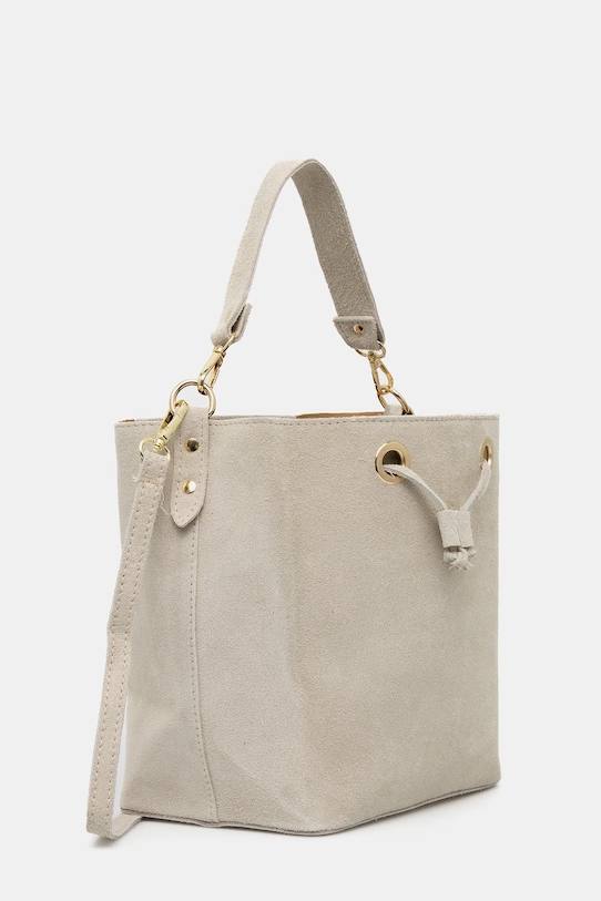 Answear Lab geanta de mana din piele intoarsa 793.HWK bej WW25