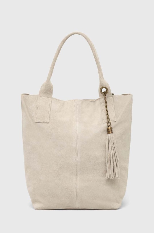 Semišová kabelka Answear.LAB semišová kůže béžová 1000.09.HWK