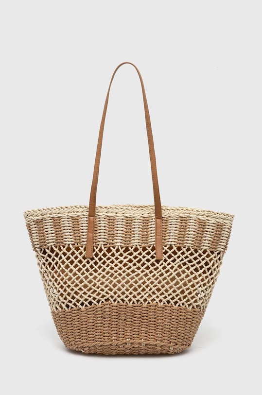 Plážová taška Answear.LAB zmestí A4 béžová b8294.fh
