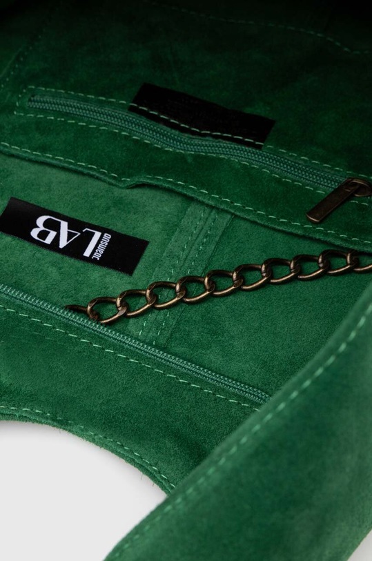 Answear Lab geanta de mana din piele intoarsa 766.0103.HWK verde