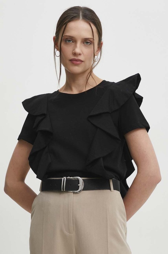 Answear Lab tricou negru pk2397.iw