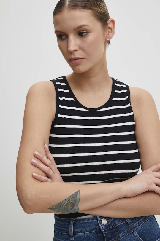 Answear.LAB top czarny LV627TWEET.GWK