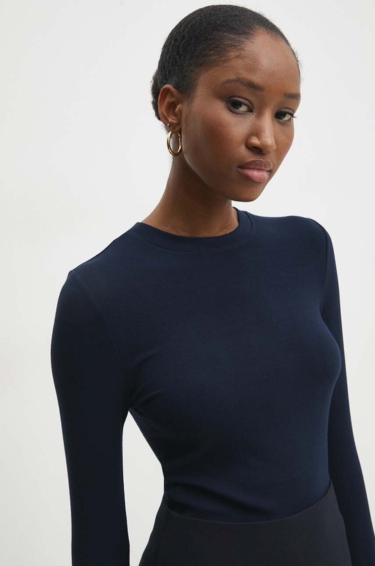 Tričko s dlouhým rukávem Answear.LAB námořnická modř 5068.TKK