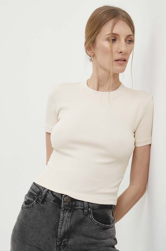 Answear Lab t-shirt beżowy 5125.TKK