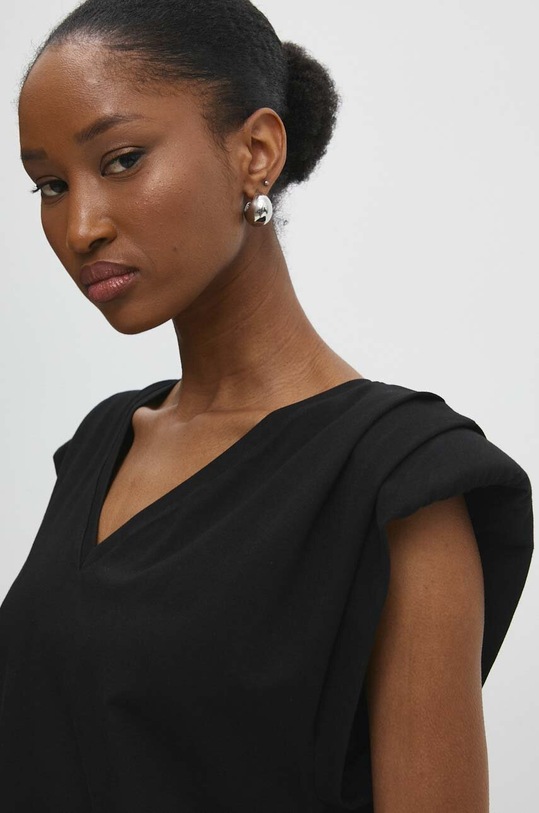 Answear Lab t-shirt czarny w24S.Lf.050492.tjs