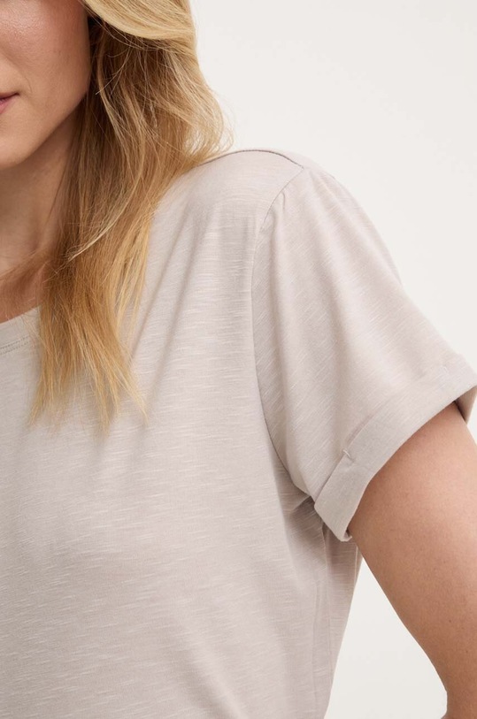 T-shirt με λινό ύφασμα Answear.LAB E24.72.FKK μπεζ