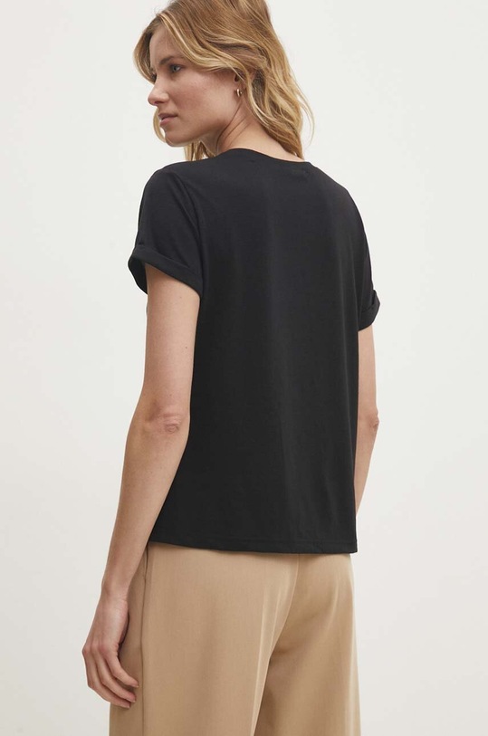 Odzież Answear Lab t-shirt z lnem E24.72.FKK czarny