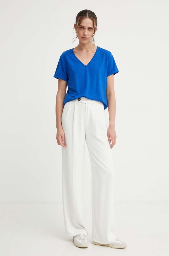 Answear Lab t-shirt z lnem E24.73.FKK niebieski WW24