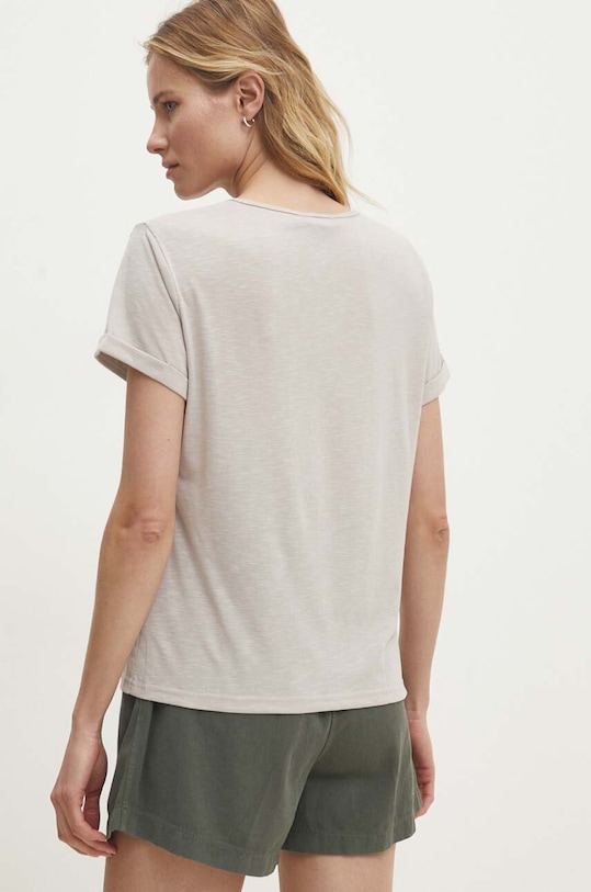 Odzież Answear Lab t-shirt z lnem E24.73.FKK beżowy