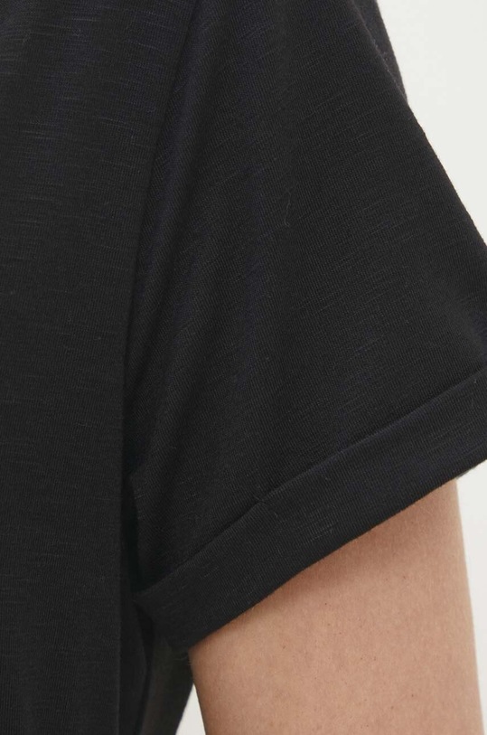 Answear Lab t-shirt z lnem E24.73.FKK czarny