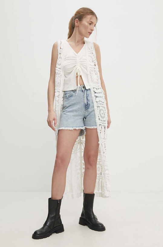 Answear Lab top uni alb 28527.th