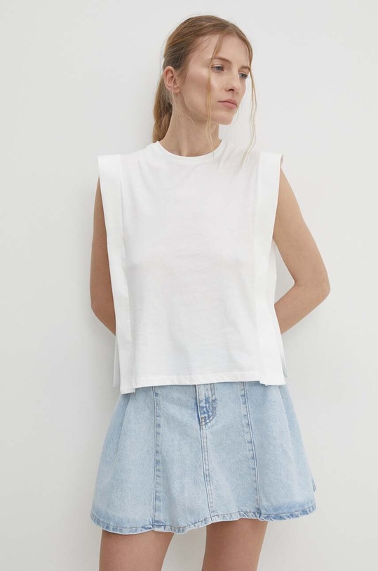 Bavlněný top Answear.LAB bílá 1511.td