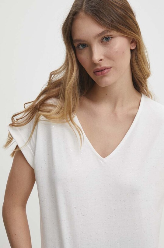 Answear Lab tricou din bumbac alb J91978.HWK