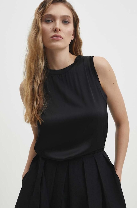 Answear.LAB top z elastanem czarny mo130.ikk