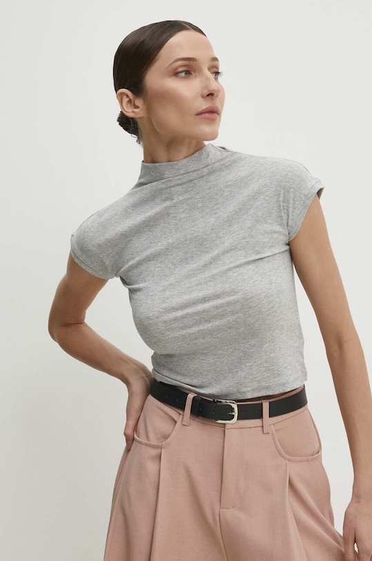 Answear Lab t-shirt szary 5132.FKK