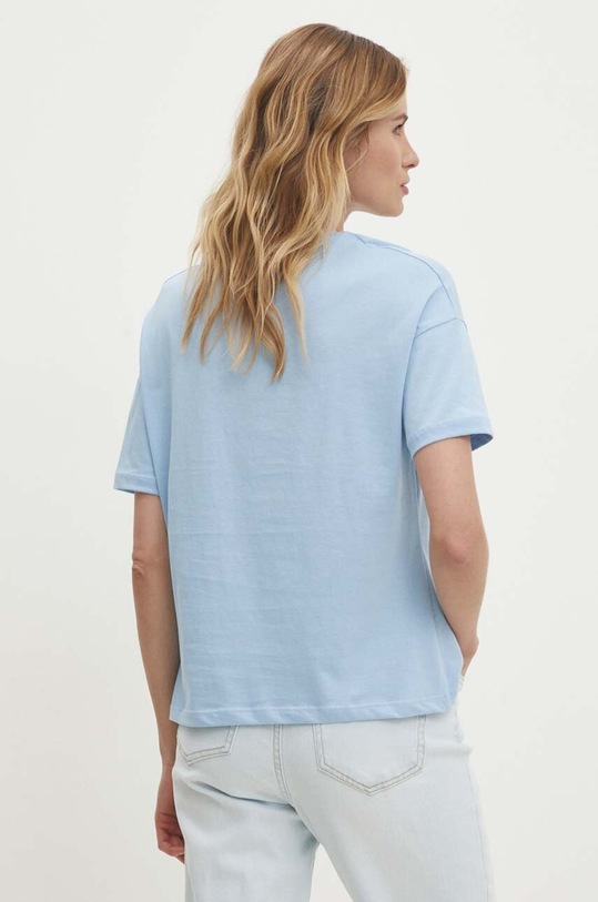 Odzież Answear Lab t-shirt bawełniany 3683.tjs niebieski