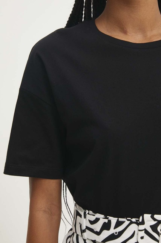 Answear Lab t-shirt bawełniany 3683.tjs czarny