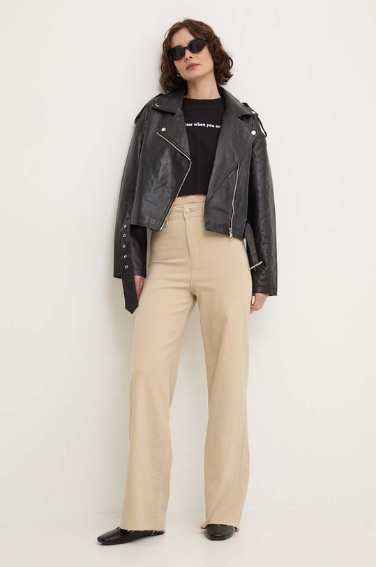 Answear Lab t-shirt bawełniany 18876.tjs czarny WW24