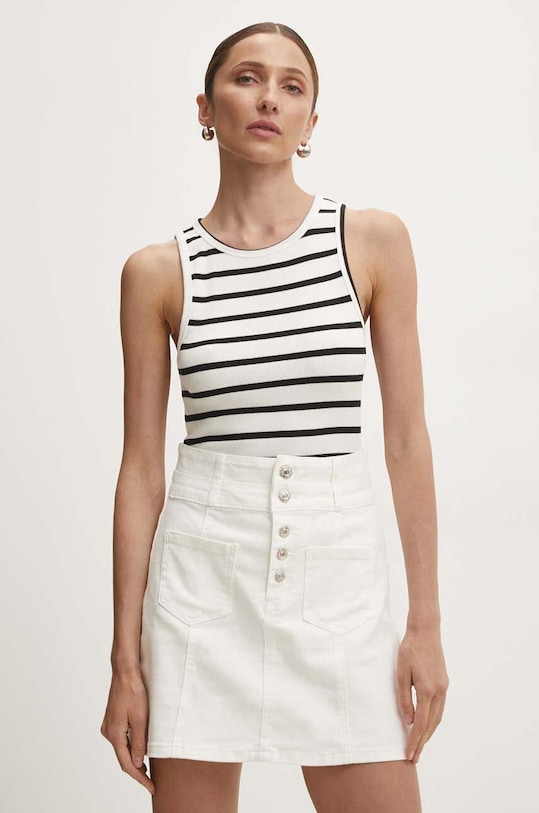 Answear.LAB top wzorzyste czarny sng.tsd030.tjs