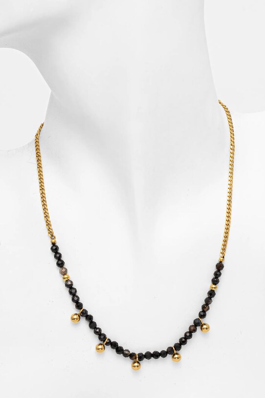 Answear.LAB naszyjnik i bransoletka czarny 12121.12122.fos