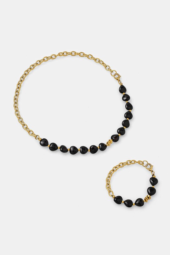 Náhrdelník a náramok Answear.LAB ostatné čierna 21039.21040.fos