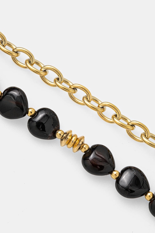 Náhrdelník a náramok Answear.LAB 21039.21040.fos čierna WW25