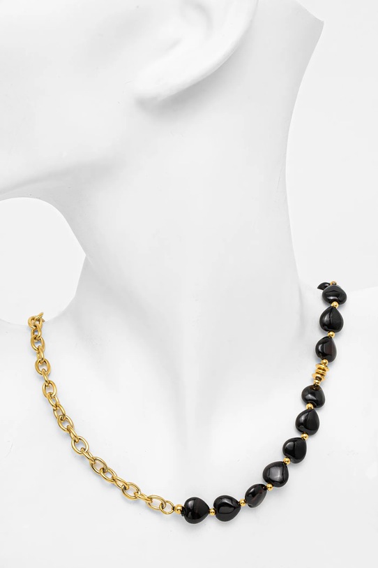 Náhrdelník a náramok Answear.LAB čierna 21039.21040.fos