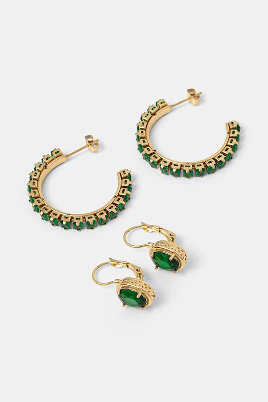 Обици Answear Lab (2 броя) 2 чифта зелен BO09.BO10.fms