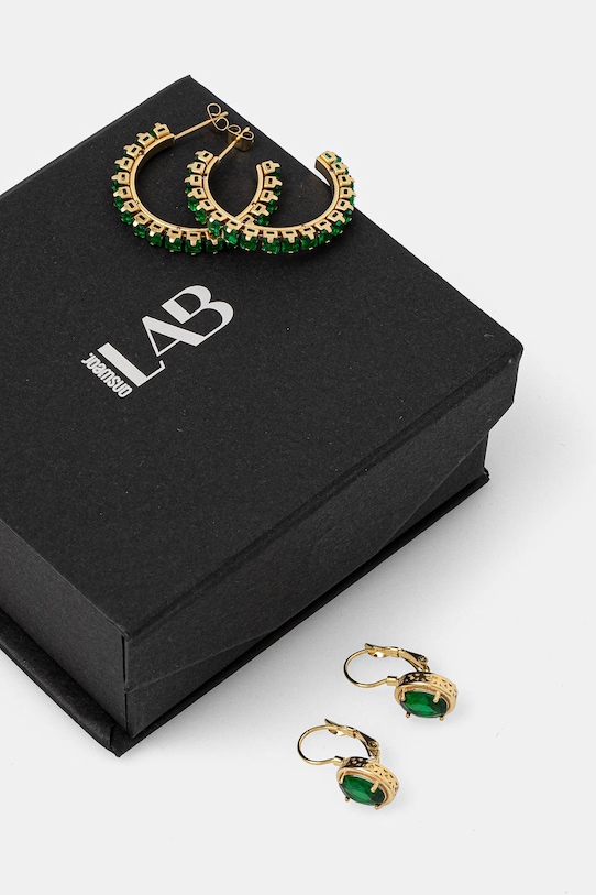 Обици Answear Lab (2 броя) зелен BO09.BO10.fms