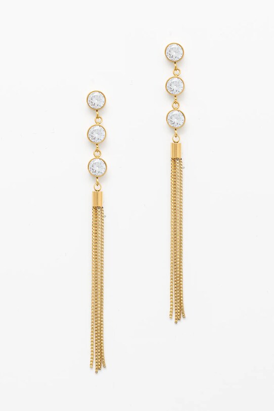 Náušnice Answear.LAB zirkonie zlatá MB836.HWK