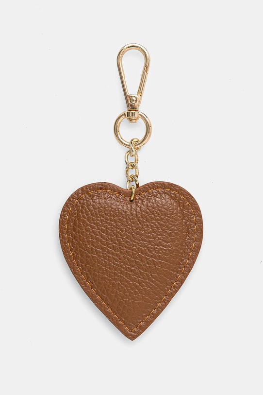 Answear Lab breloc de piele maro heart.fos