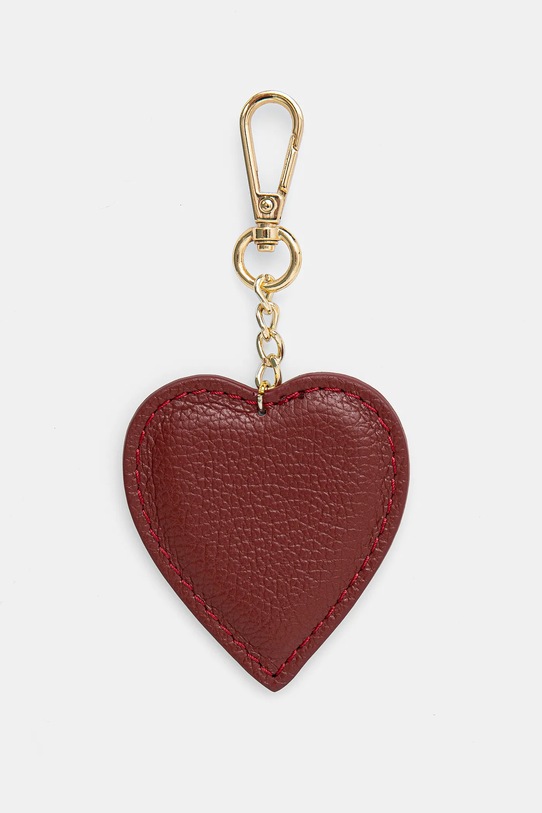 Answear.LAB brelok skórzany bordowy heart.fos
