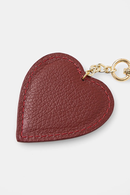 Кожаный брелок Answear.LAB heart.fos бордо WW25