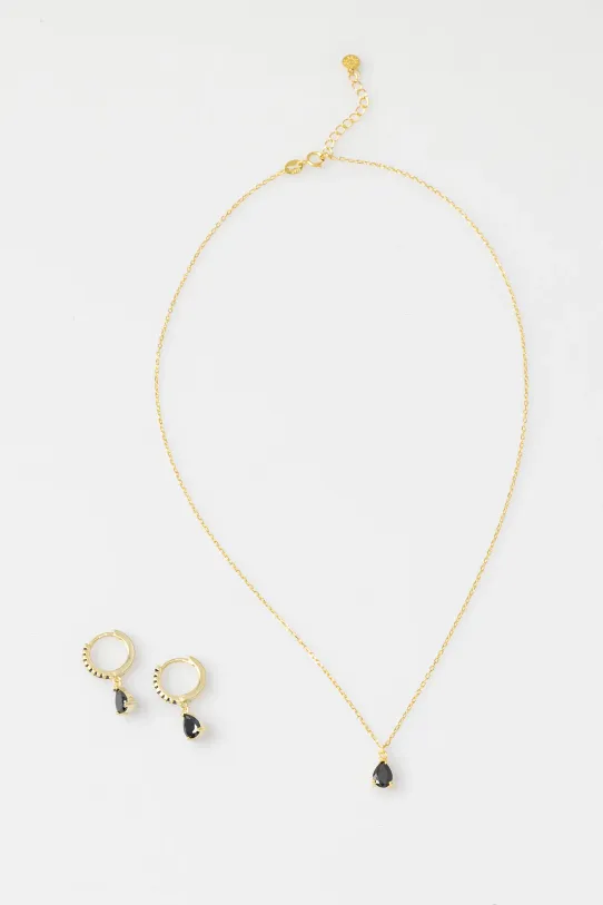 Кольє та сережки зі срібла Answear.LAB золотий PGAR794.PPAC61N.hos