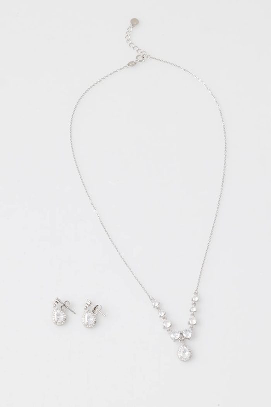Answear.LAB naszyjnik i kolczyki srebrne srebro srebrny PSET114/3B.PSET114/1B.h