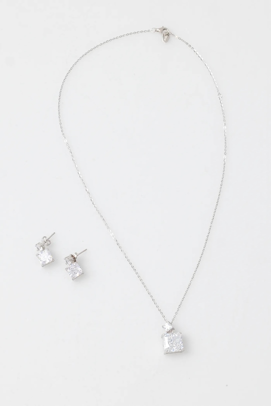 Answear.LAB naszyjnik i kolczyki srebrne srebro srebrny PSET14171B/PSET141/3B.h
