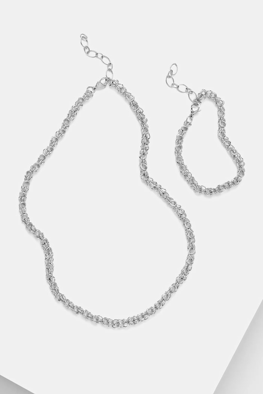 Answear.LAB naszyjnik i bransoletka Gift Box srebrny 11259.11258.fos