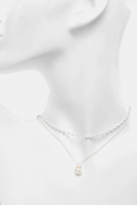 Κολιέ Answear.LAB 2-pack ασημί 1357.cjk
