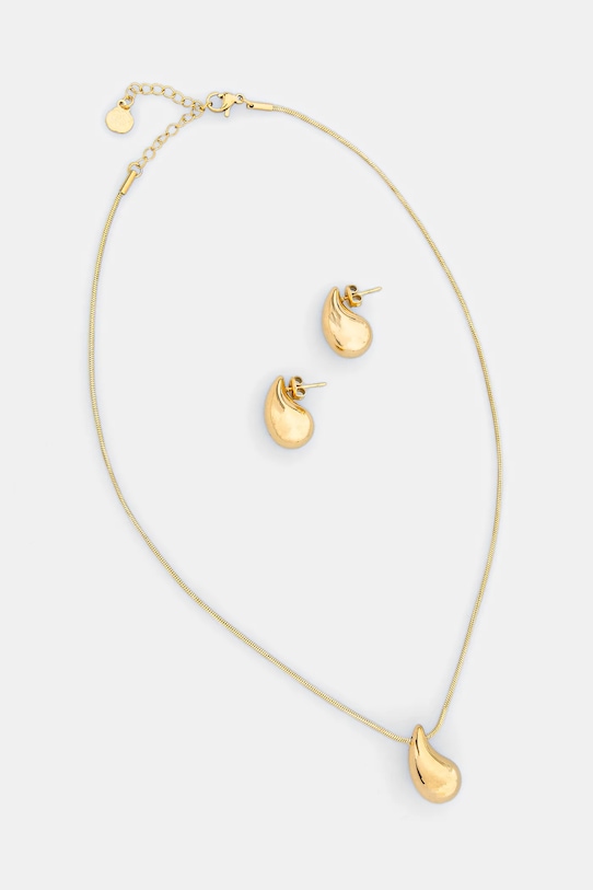 Náušnice a náhrdelník Answear.LAB Dárkový box zlatá 7190973601.7190921001.h