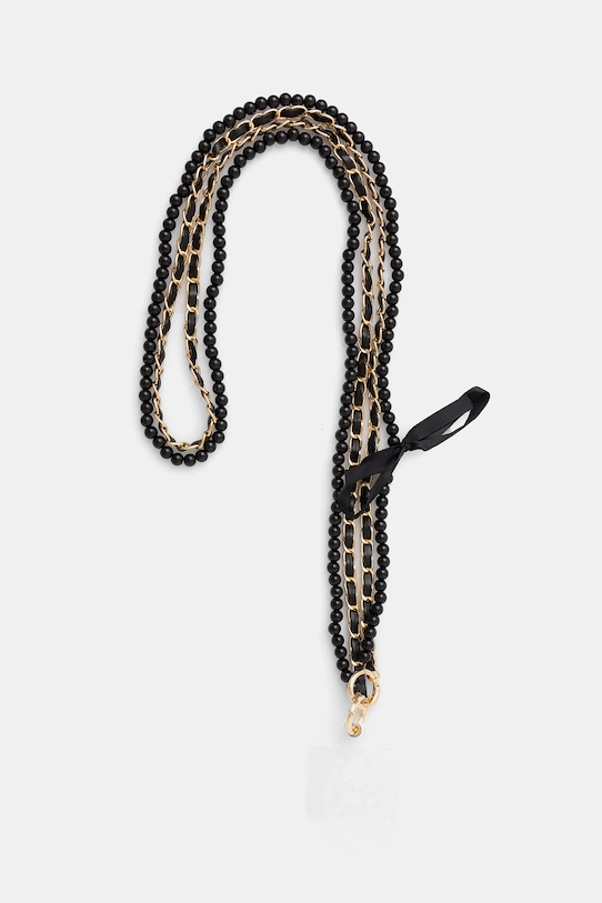 Answear.LAB pasek do telefonu syntetyczny czarny TX003.hak