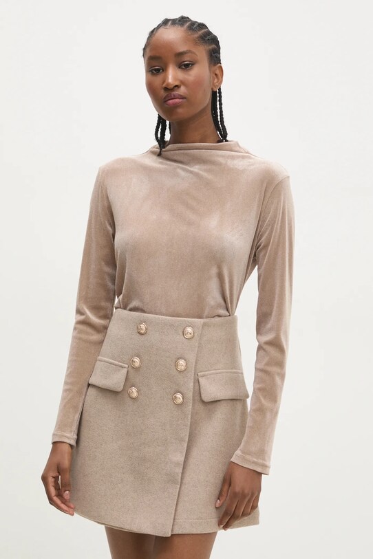 Answear Lab bluza uni bej ch08339.fos