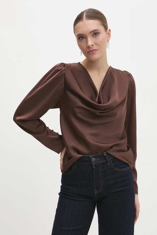 Halenka Answear.LAB hladký hnědá 23398LT.fos