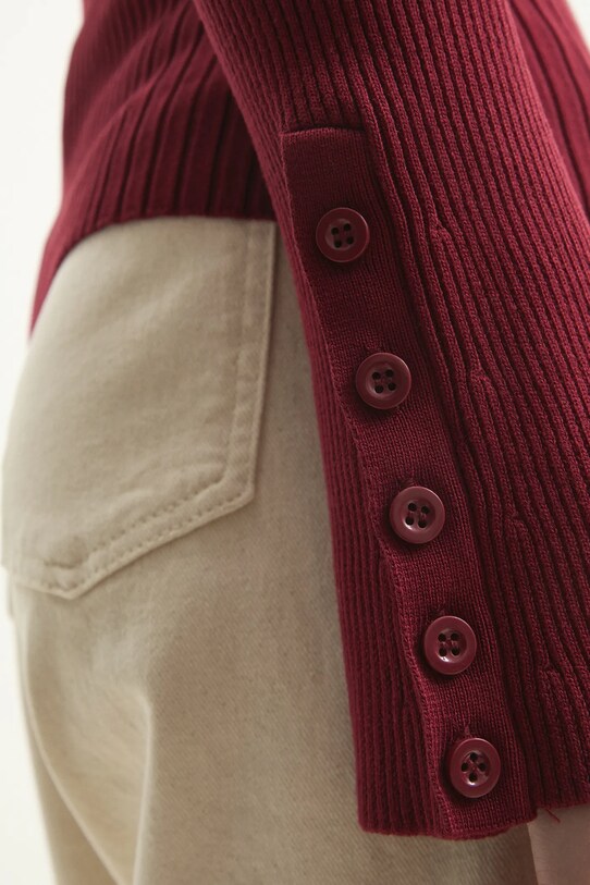 Answear Lab bluza sng.63.tos burgundia