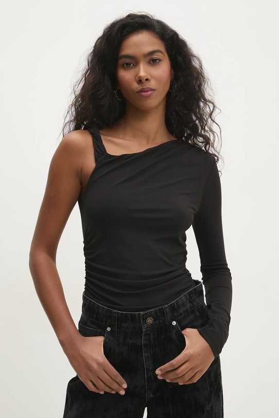 Blúzka Answear.LAB slim čierna 210286.tlk