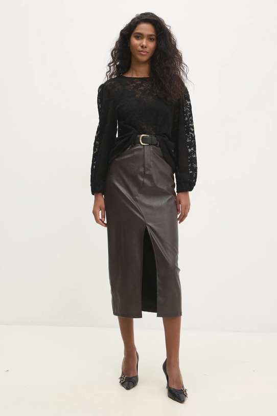 Answear Lab bluza 3499.ilk negru WW25