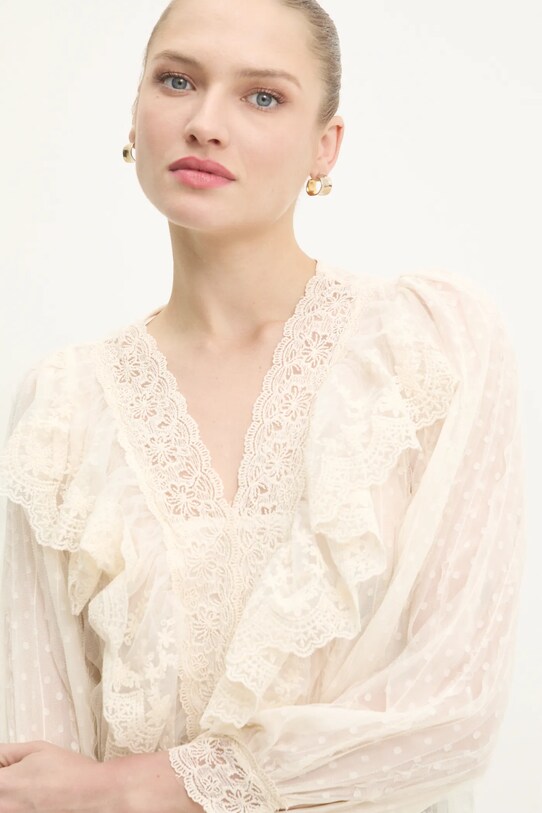 Блузка Answear.LAB бежевий 81022.fos