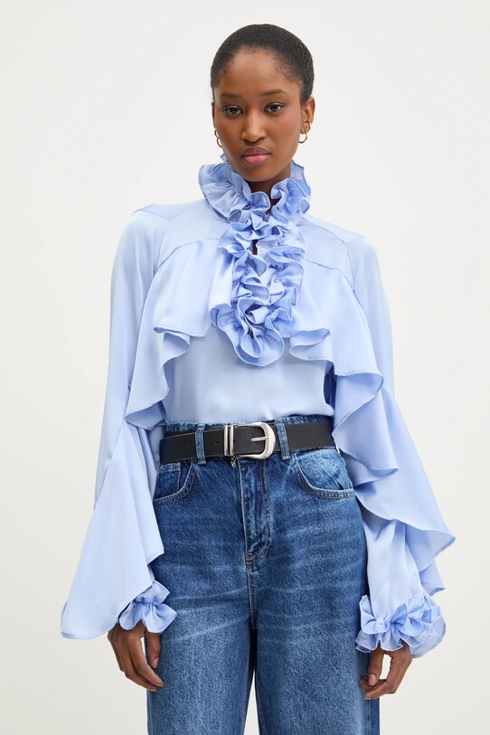 Answear Lab bluza uni albastru 9674.fos