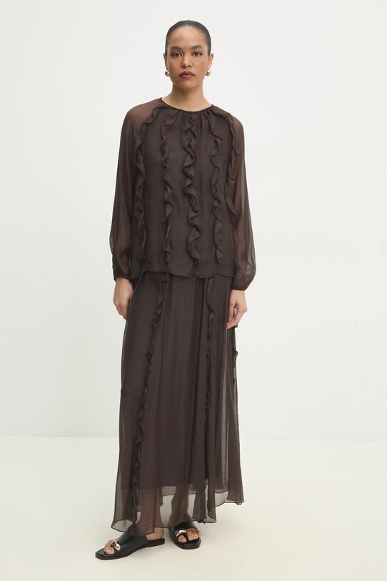 Blúzka Answear.LAB sw1003.ios hnedá WW25