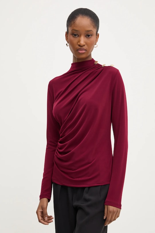 Answear Lab bluza uni burgundia sng.95.tos