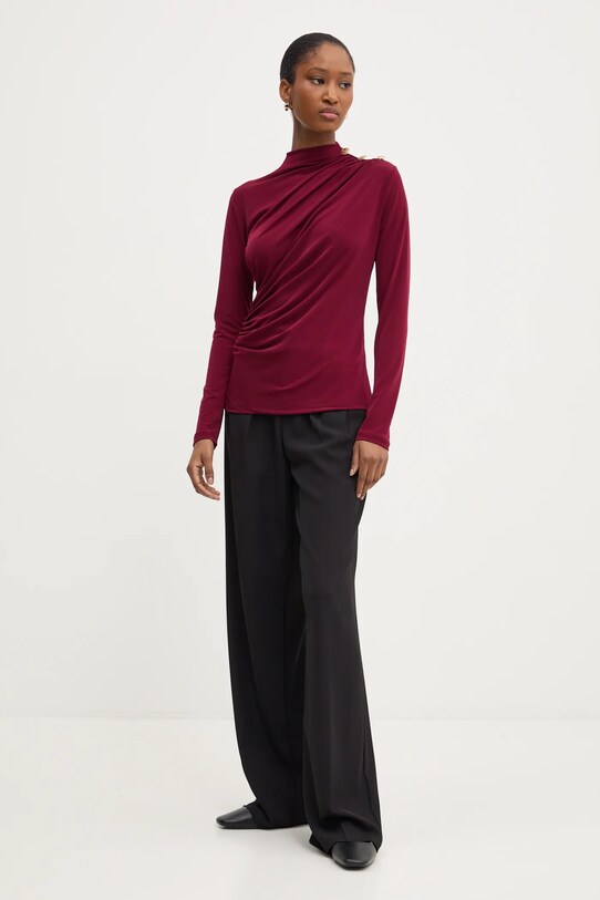 Answear Lab bluza sng.95.tos burgundia WW25